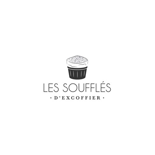 Pastry design with the title 'Logo for a soufflé producer'