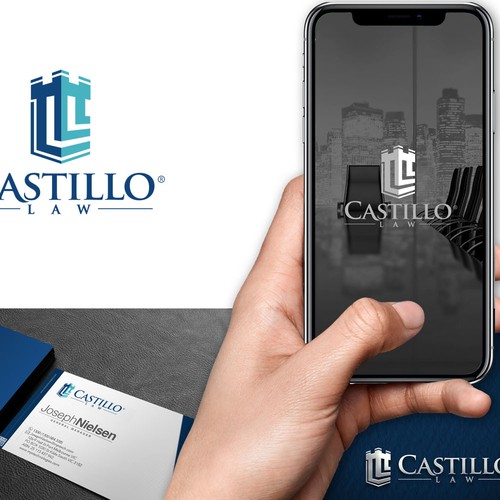 Lawyer logo with the title 'Logo Castillo Law'