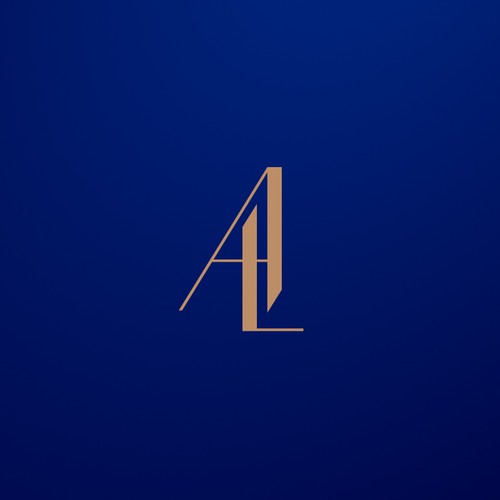 Geometric logo with the title 'Premium Geometric Monogram Logo for International Legal Practice'