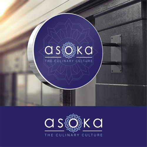 Mandala logo with the title 'Modern and elegant logo for an Indian restaurant'