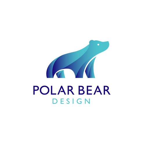 Symbol logo with the title 'Tech polar bear logo '