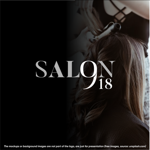 Lettering design with the title 'salon 918'