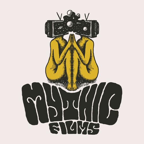 Galaxy design with the title 'Logo Design for Mythic Films'