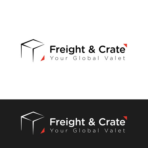 Logistics logo with the title 'freight and crate'