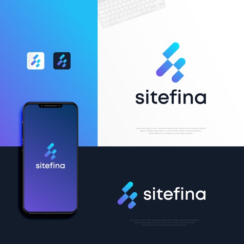 Site design with the title 'Logo concept for Sitefina'