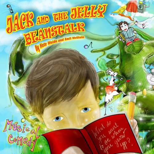 Playful artwork with the title 'Children's Theatre piece needs creative and fun representative art'