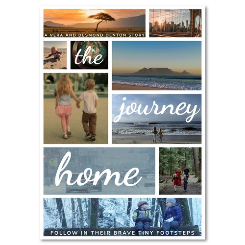 Nostalgic design with the title 'Poster for a story about one family's journey'