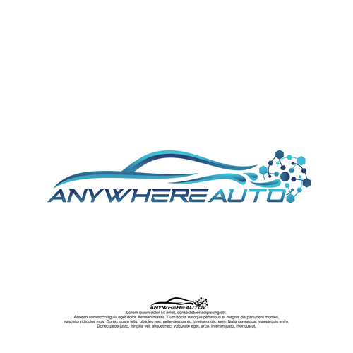 Detailing logo with the title 'Anywhere Auto'
