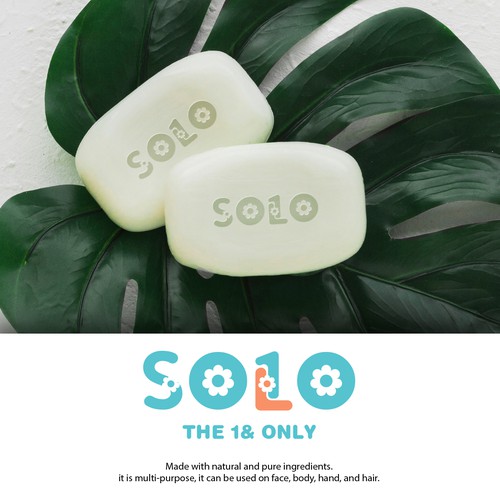 Soap logo with the title 'SOLO SOAP LOGO'
