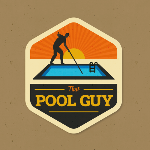 Sunshine design with the title 'That Pool Guy'
