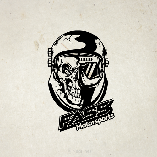 Speedometer logo with the title 'Skull logo'