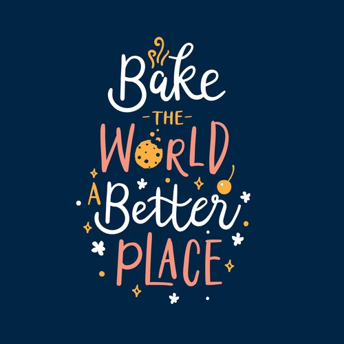 Baking design with the title 'Apron Lettering Design '