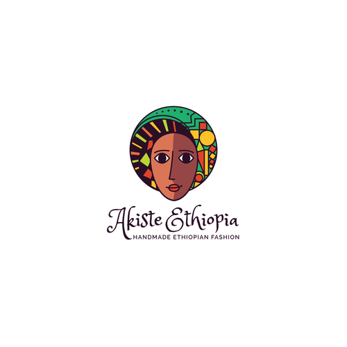 Bright logo with the title 'Logo concept for Ethiopian Cultural Shop'