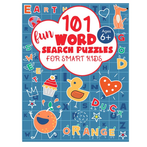 Kids book cover with the title 'Kids activity book cover'