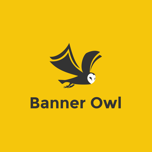 Owl logo with the title 'Design a cool logo for BannerOwl'
