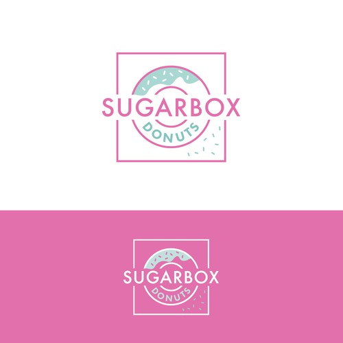 Sprinkles design with the title 'Sugarbox Donuts'