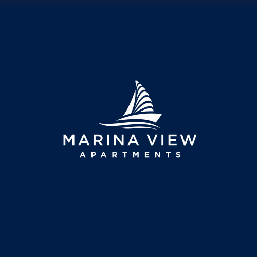Sailing logo with the title 'MARINA VIEW'