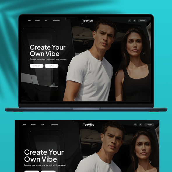 Fashion website with the title 'Modern Shopify Theme Like Cuts Clothing'