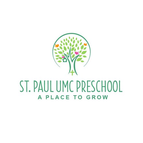 Logo with the title 'St. Paul UMC Preschol logo'