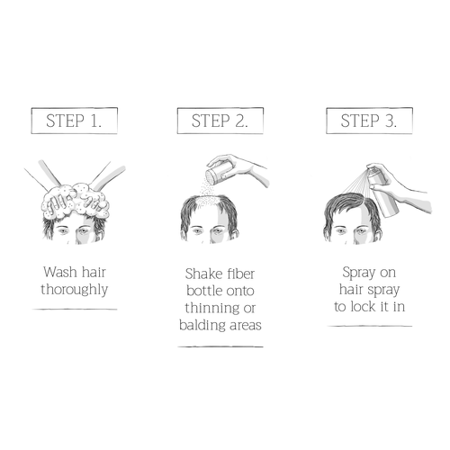 Hair illustration with the title 'Hair Product Illustration'