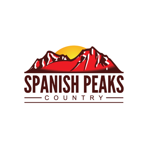 Peak design with the title 'logo design for Spanish Peaks Country'