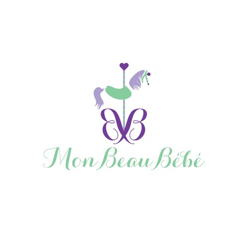 Carousel design with the title 'Logo concept for Mon Beau Bébé, a children's boutique'
