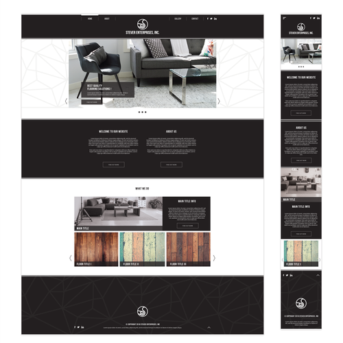 Carpentry design with the title 'Logo + website design for a commercial floor installer'