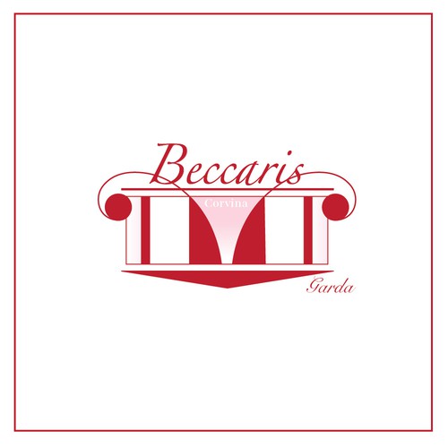 Pink label with the title 'Label for type of wine'