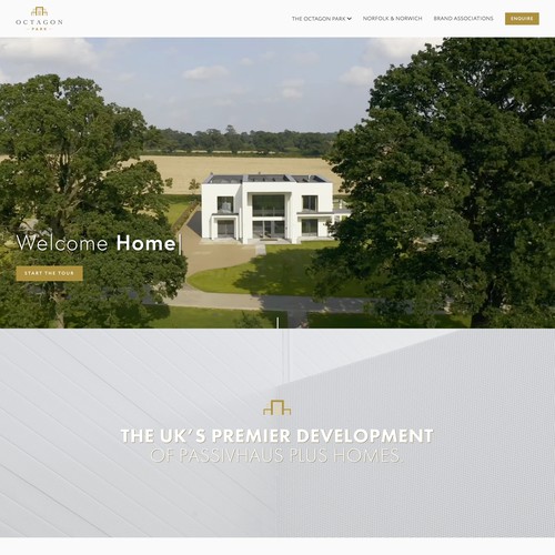 Homepage design with the title 'Octagon Park'