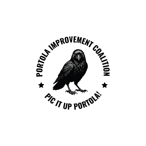 Raven logo with the title 'Clean and realistic Crow logo design'