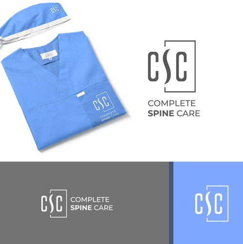 Surgeon logo with the title 'Spine Surgeon Logo'