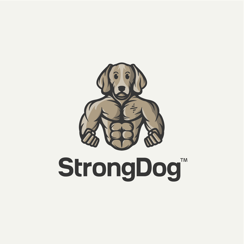 Gym design with the title 'Dog leash line logo. '