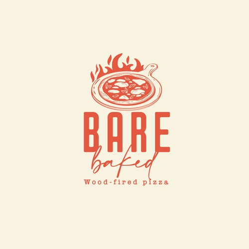 Pizza design with the title 'BARE'