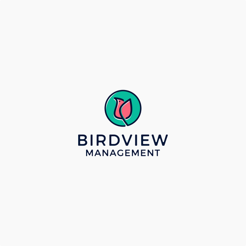 Hidden meaning logo with the title 'A bird (freedom) & a flower (prosperity & success) - Logo for investment firm'