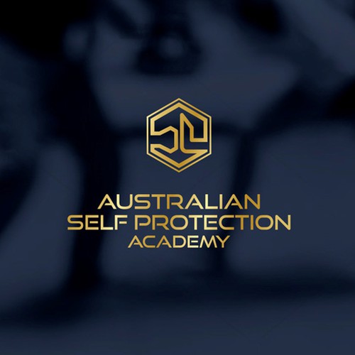 Self-defense logo with the title 'Self Protection Academy Logo'