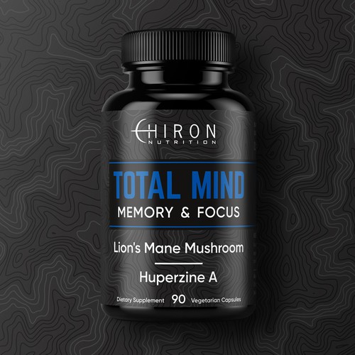 Sports label with the title 'Label design for supplement'