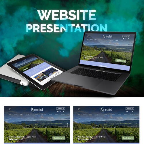 Lodge design with the title 'Kinnaird Woodland Lodges'