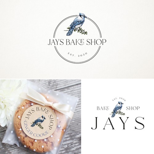 Bluebird logo with the title 'Jays bake shop '