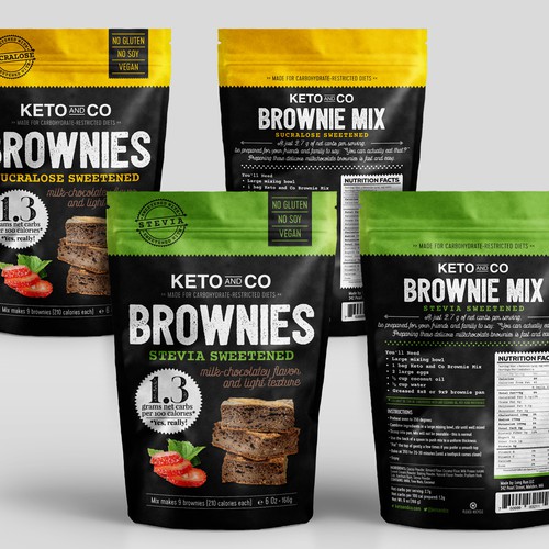 Contrast design with the title 'Packaging & Label'