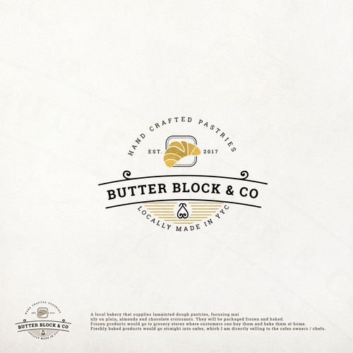 Butter design with the title 'logo design for ButterBlock'