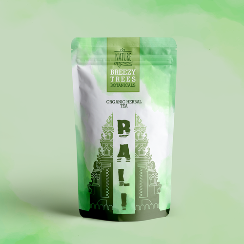 Herbal packaging with the title 'Organic tea packaging'