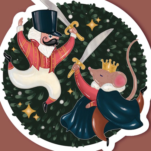 Magical design with the title 'Nutcracker and the Rat King'