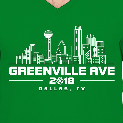 Skyline design with the title 'Greenville Ave'
