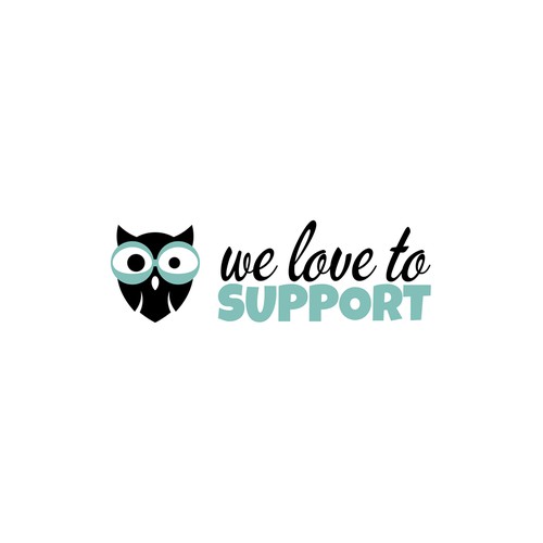 Comic logo with the title 'We love to support'