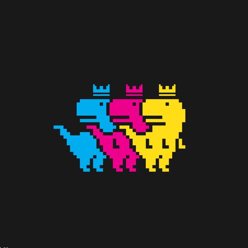Pixel art design with the title '3 REX'