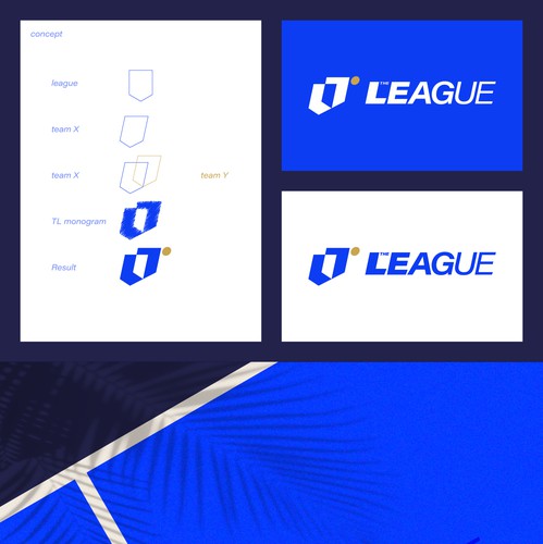 Court design with the title 'Dynamic Logo for a national US padel league'