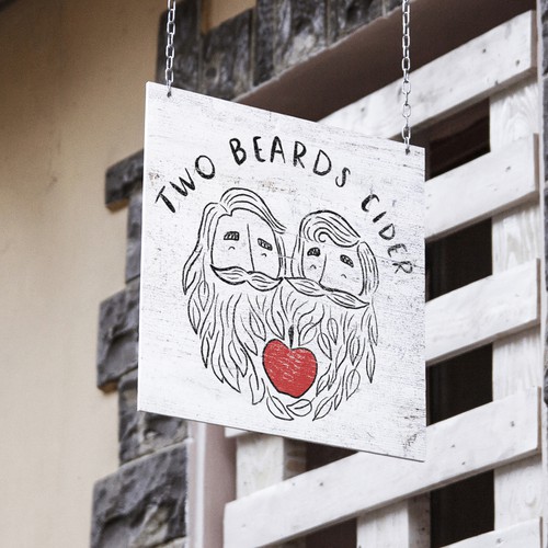 Alcohol brand with the title 'Two Beards Cider '