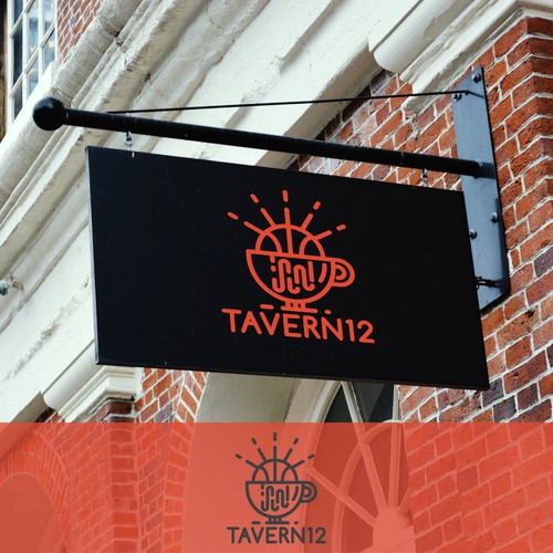 Gastropub logo with the title 'Tavern 12'
