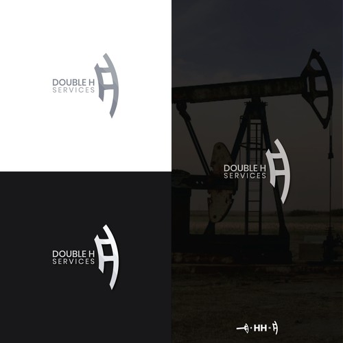 Mining logo with the title 'Logo design for "DOUBLE H"'