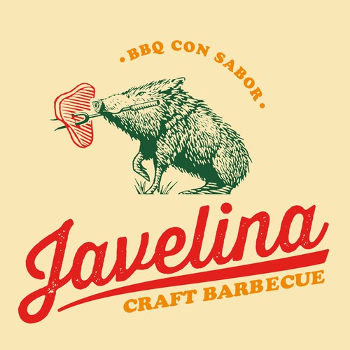 BBQ logo with the title 'Logo for Javelina craft barbecue '